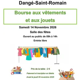Bourse Aux Vêtements Et Aux Jouets - Le 14/11 - Ccas