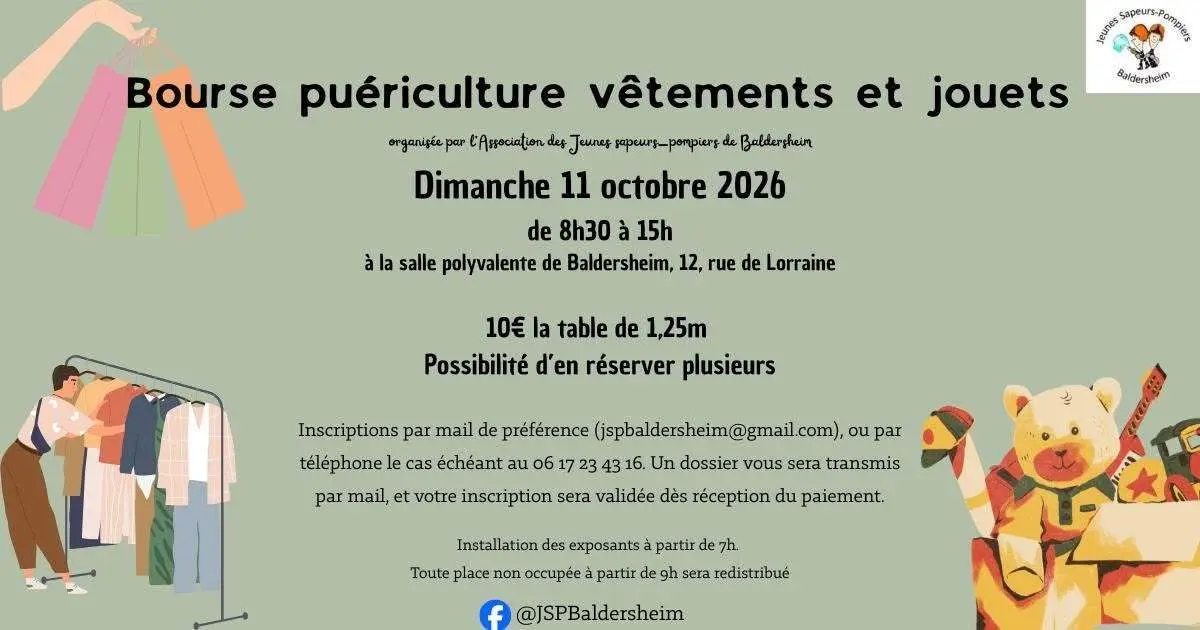 Bourse aux vêtements, puériculture et jouets
