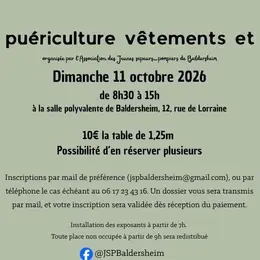 Bourse aux vêtements, puériculture et jouets