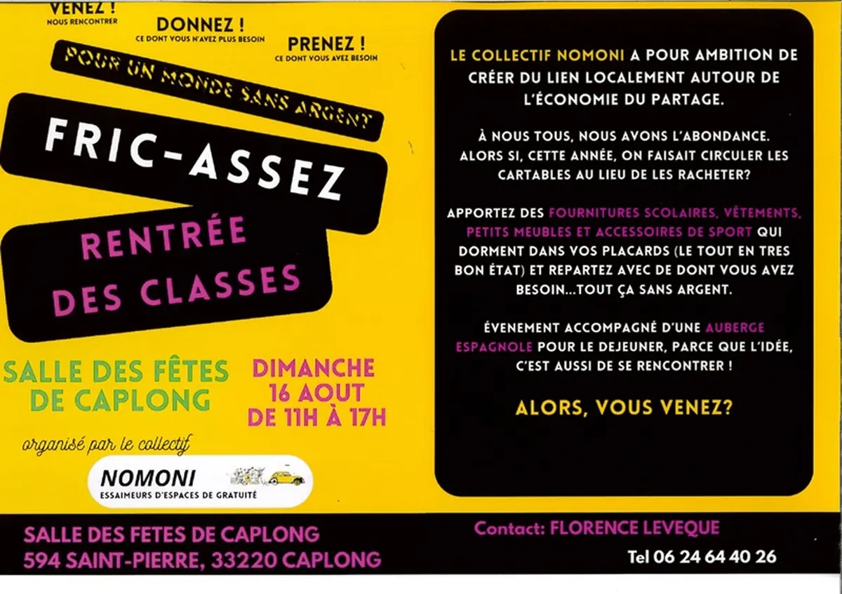 Bourse rentrée des classes