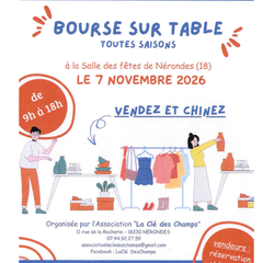 Bourse sur table toutes saisons