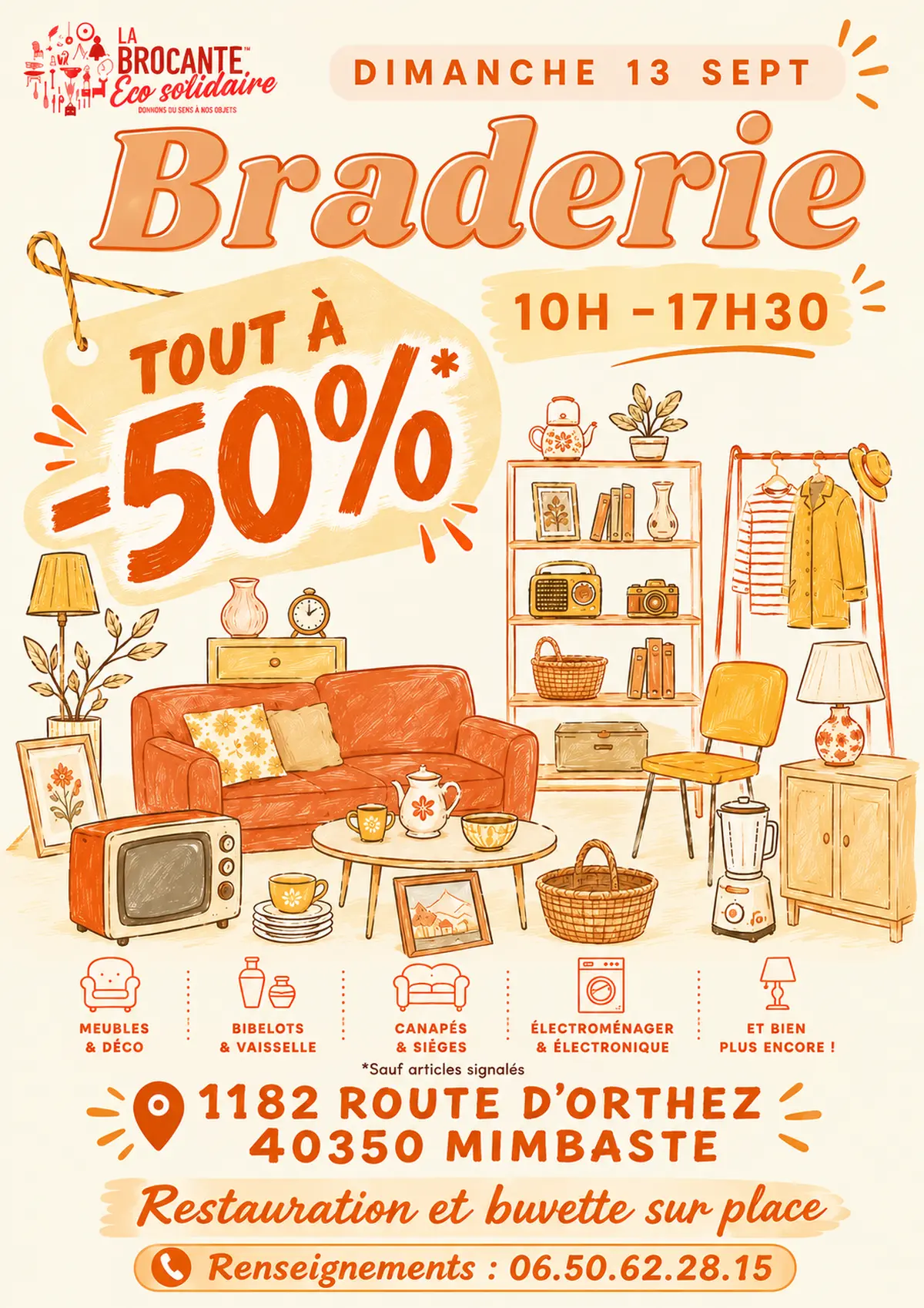 Braderie à la brocante éco-solidaire
