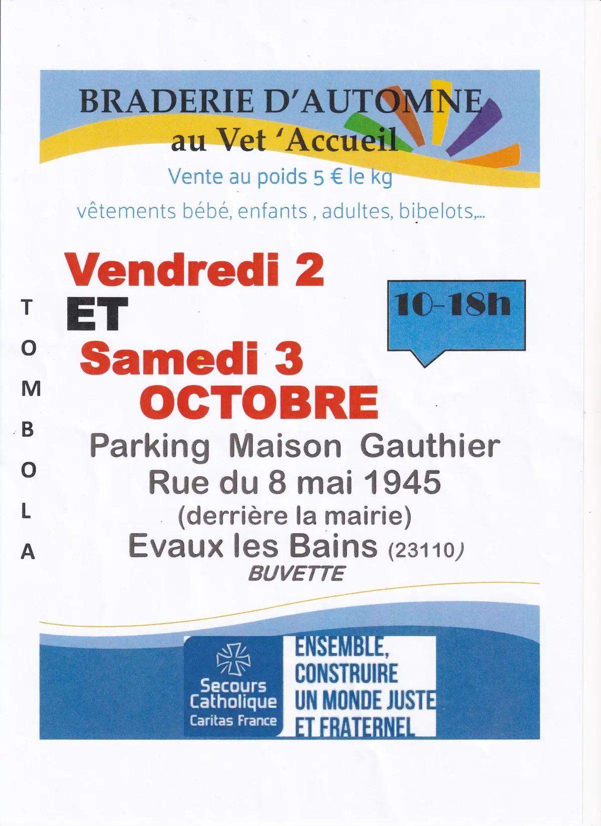 Braderie d'Automne du Secours Catholique