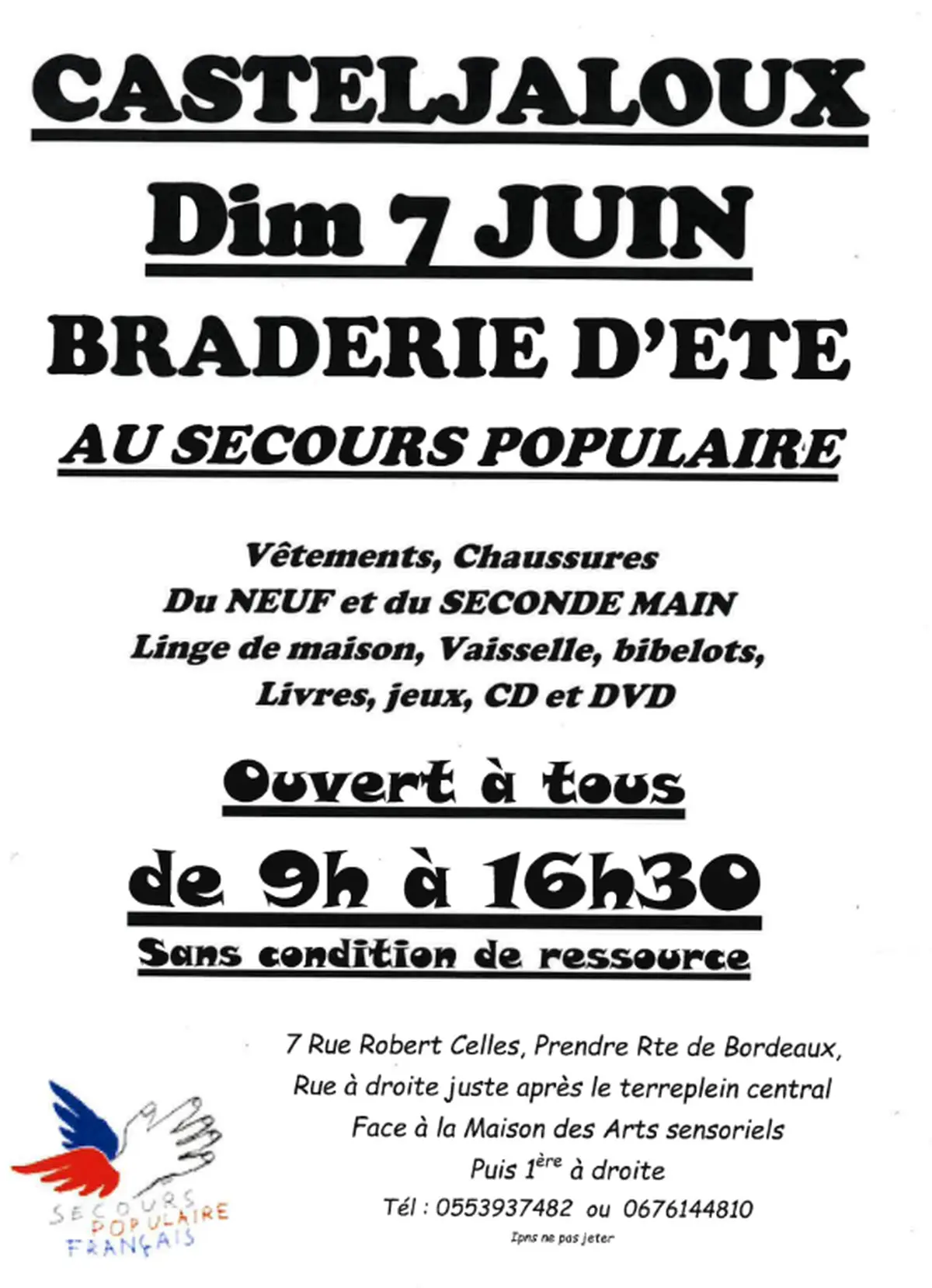 Braderie d'été du Secours Populaire