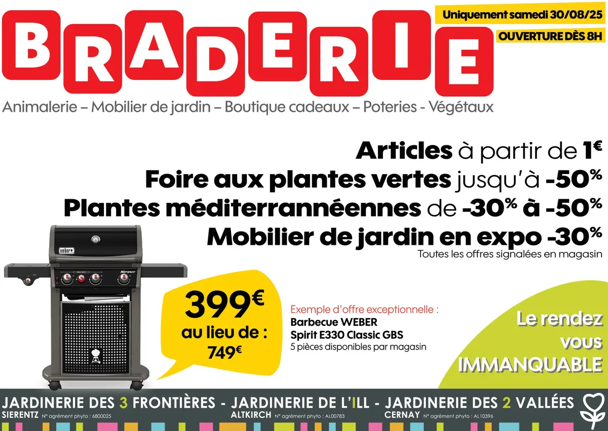 La braderie du 30 août est immanquable !