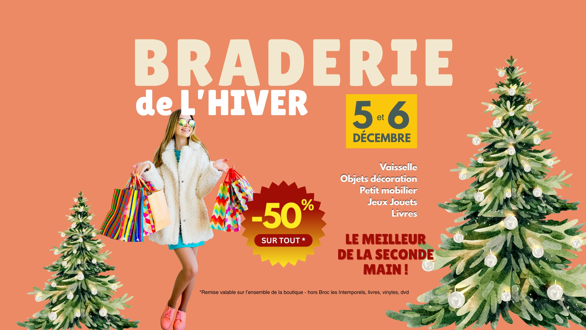 Braderie de l'hiver à la ressourcerie Histoires sans fin