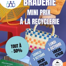 Braderie mini prix à la recyclerie - semaine de réemploi solidaire