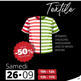 Braderie textile : tout le rayon à -50 %