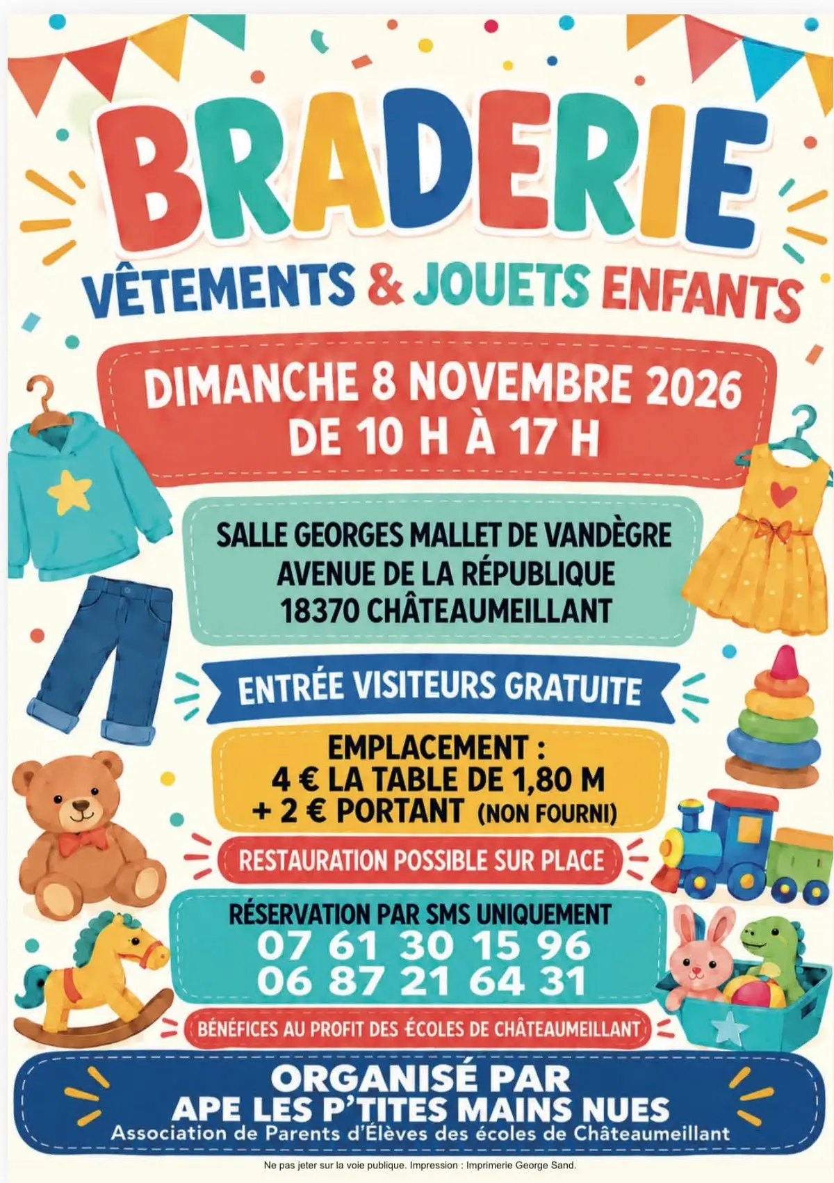 Braderie vêtements et jouets d'enfants
