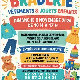 Braderie vêtements et jouets d'enfants
