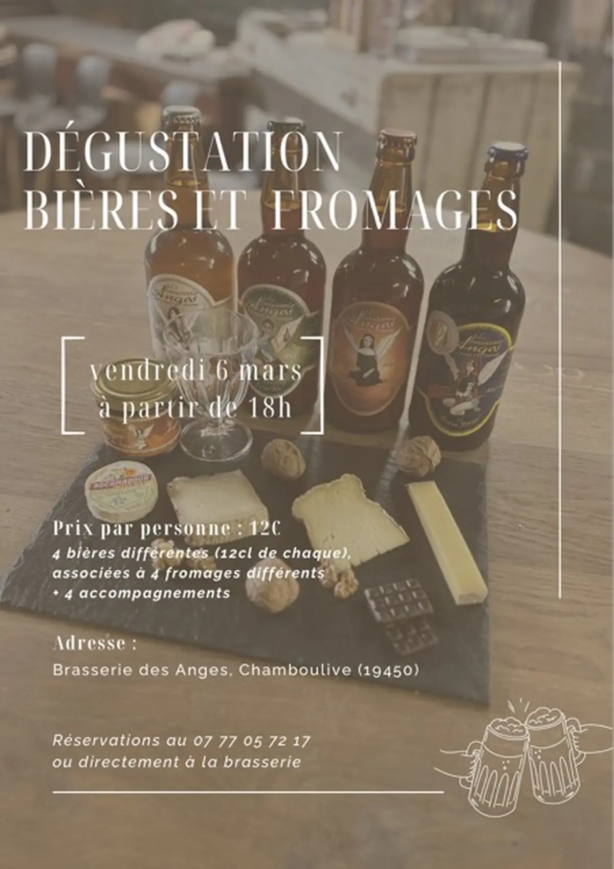 Brasserie des Anges  : Dégustation bières et fromages