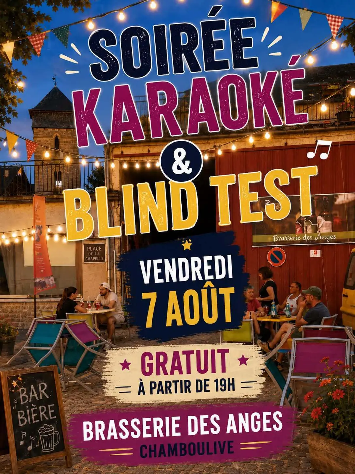 Brasserie des Anges  :  Karaoké et Blin Test