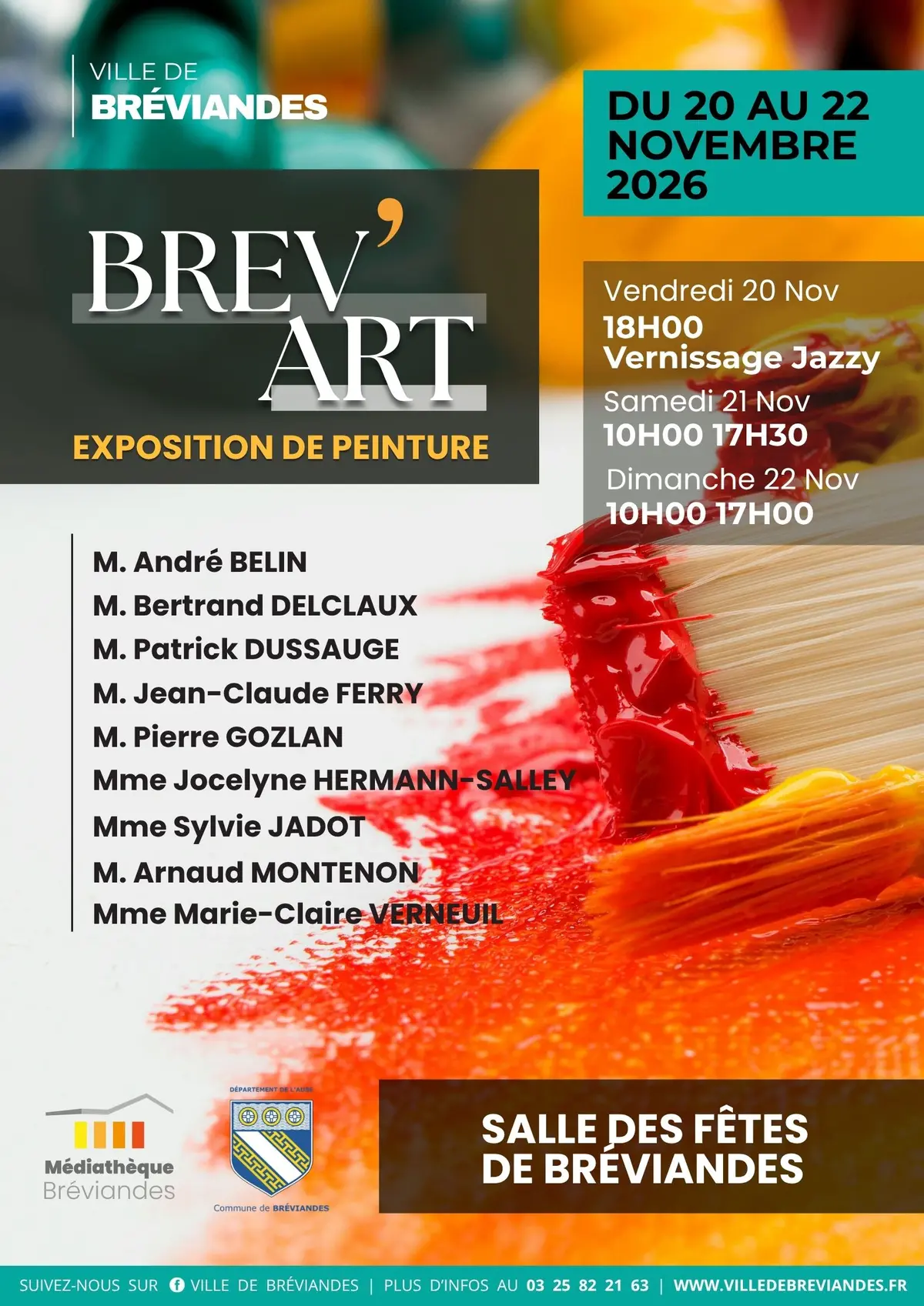 Brev’Arts 2026 – Exposition de peintures à Bréviandes