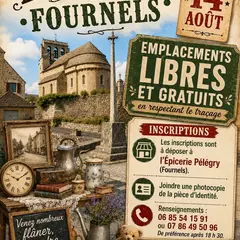 Brocante à Fournels