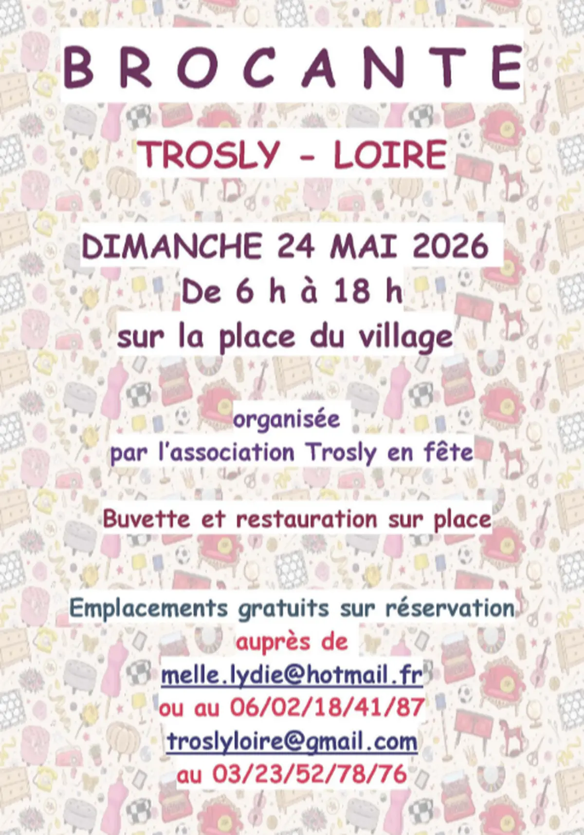 Brocante à Trosly-Loire