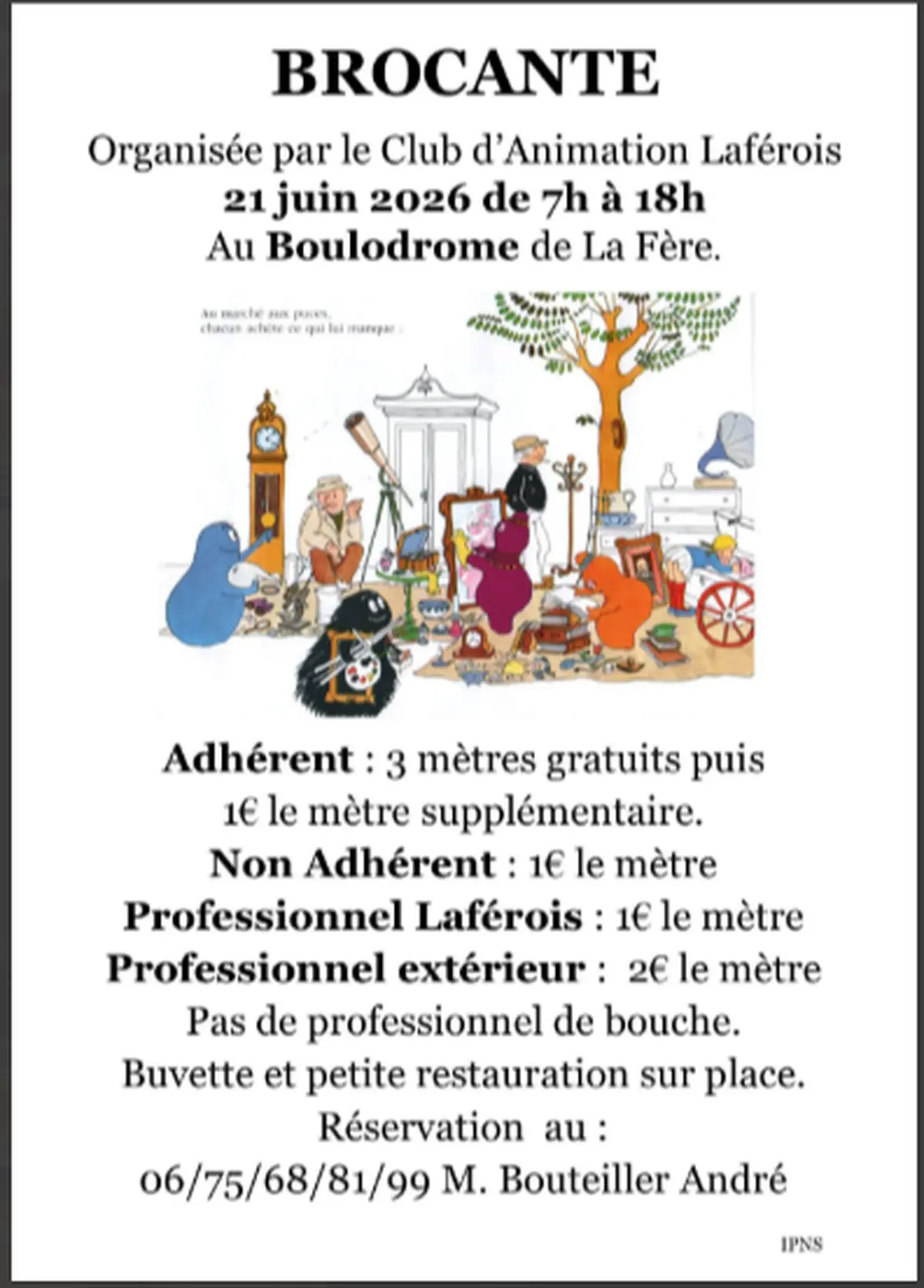 Brocante  au boulodrome de La Fère