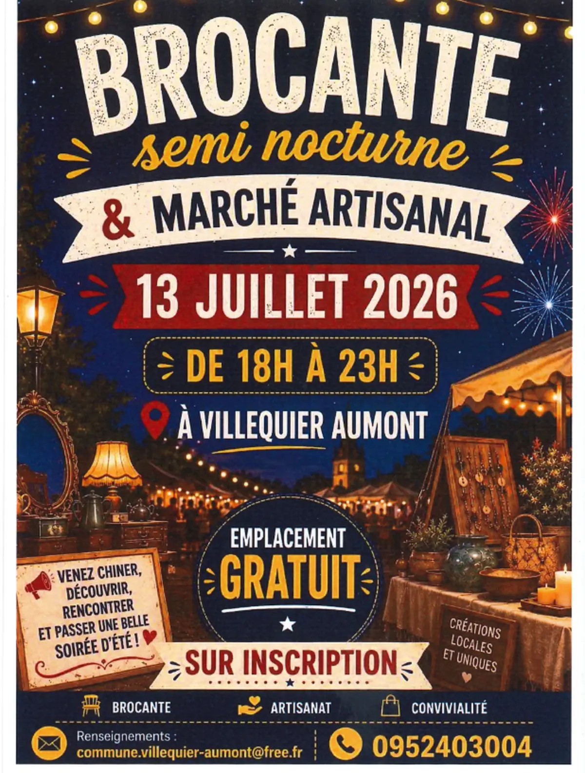 Brocante et Marché artisanal semi nocturne