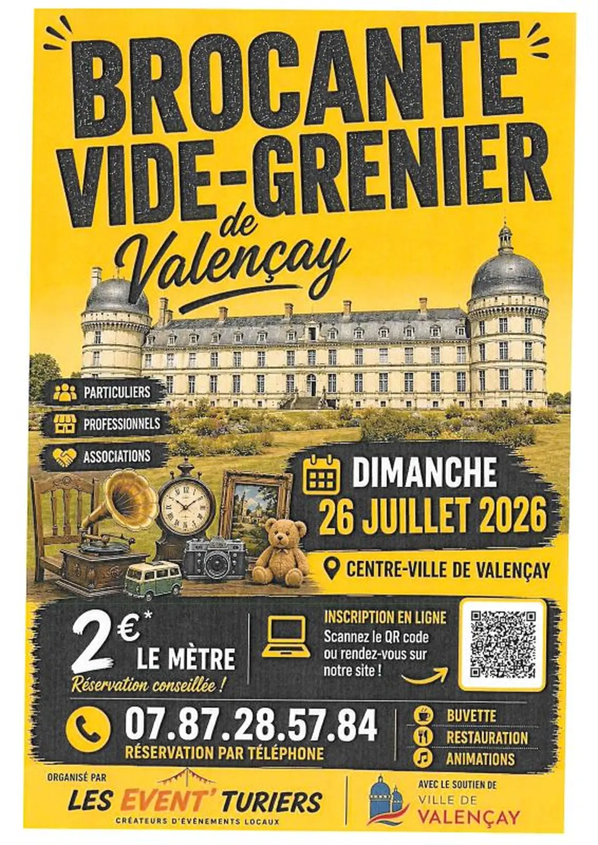 Brocante, vide-grenier de Valençay.