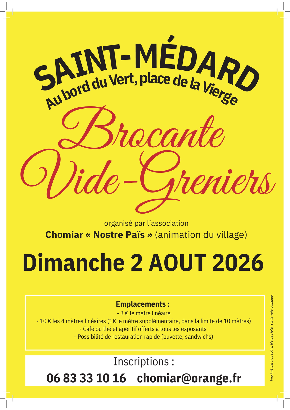 Brocante/Vide-greniers à Saint-Médard