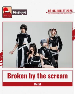 Le groupe de metal Broken By The Scream à la Japan Expo 2025