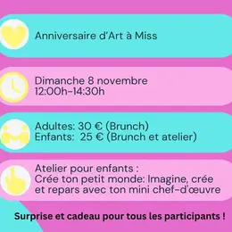 Brunch-Art - Anniversaire Art à Miss