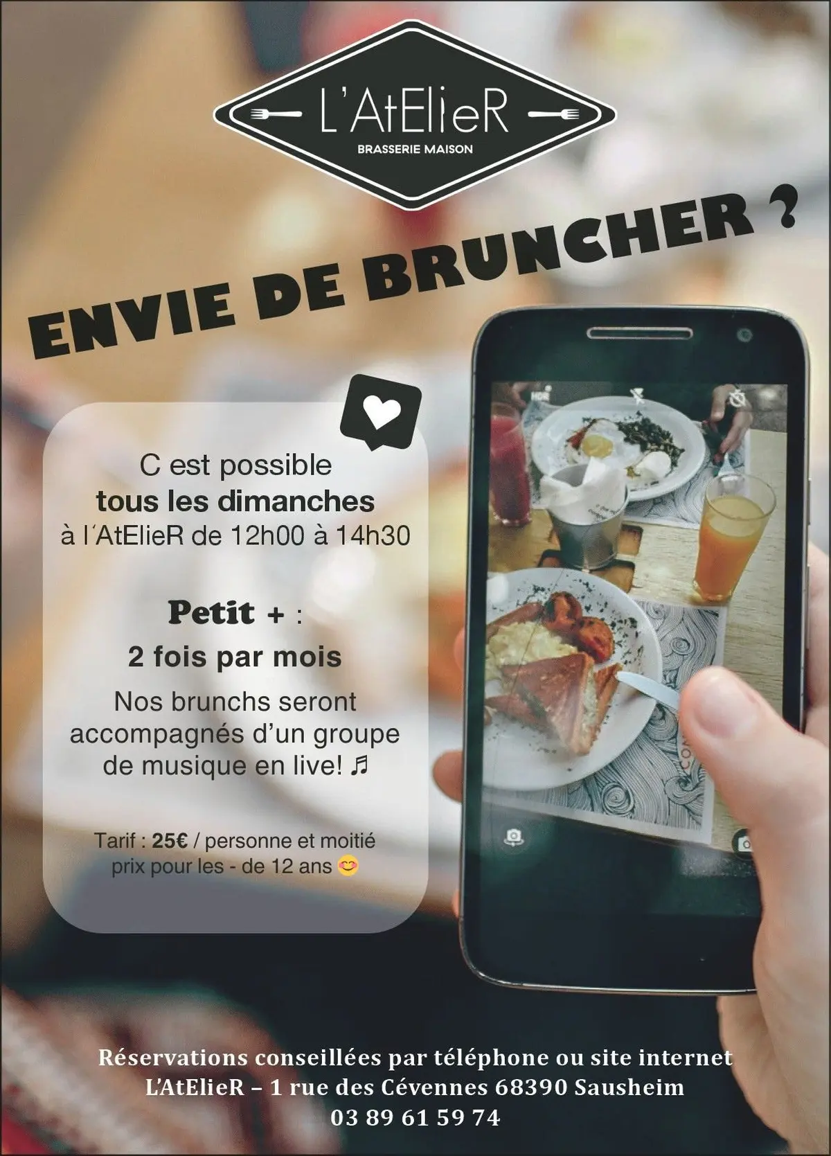 Les brunchs animés à L'AtElieR