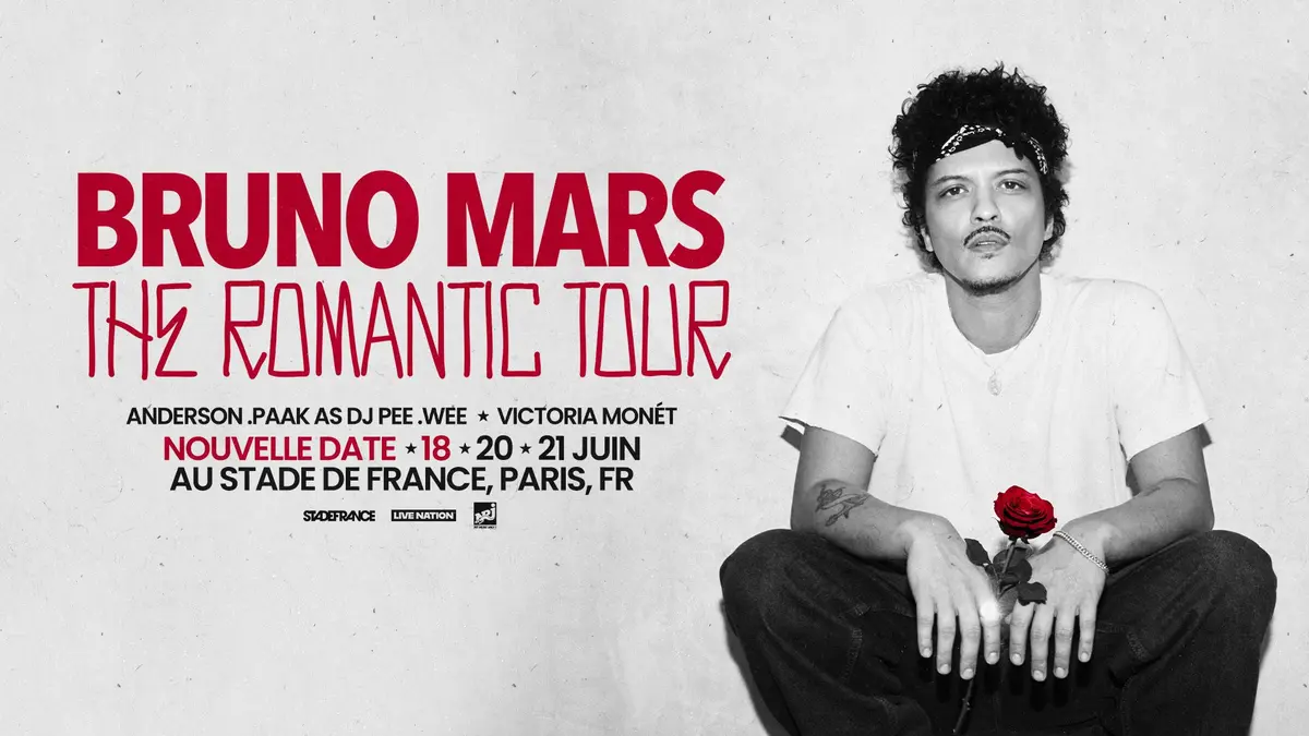 Une troisième date pour Bruno Mars au Stade de France