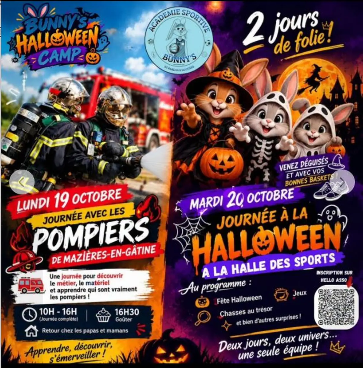 Bunny's Halloween Camp : Journée avec les pompiers