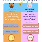 C'est l'heure des histoires : les Petites Oreilles (1 - 5 ans)