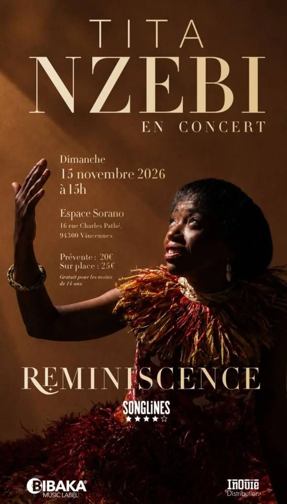 Concert de Tita Nzebi - nouvel album Réminiscence