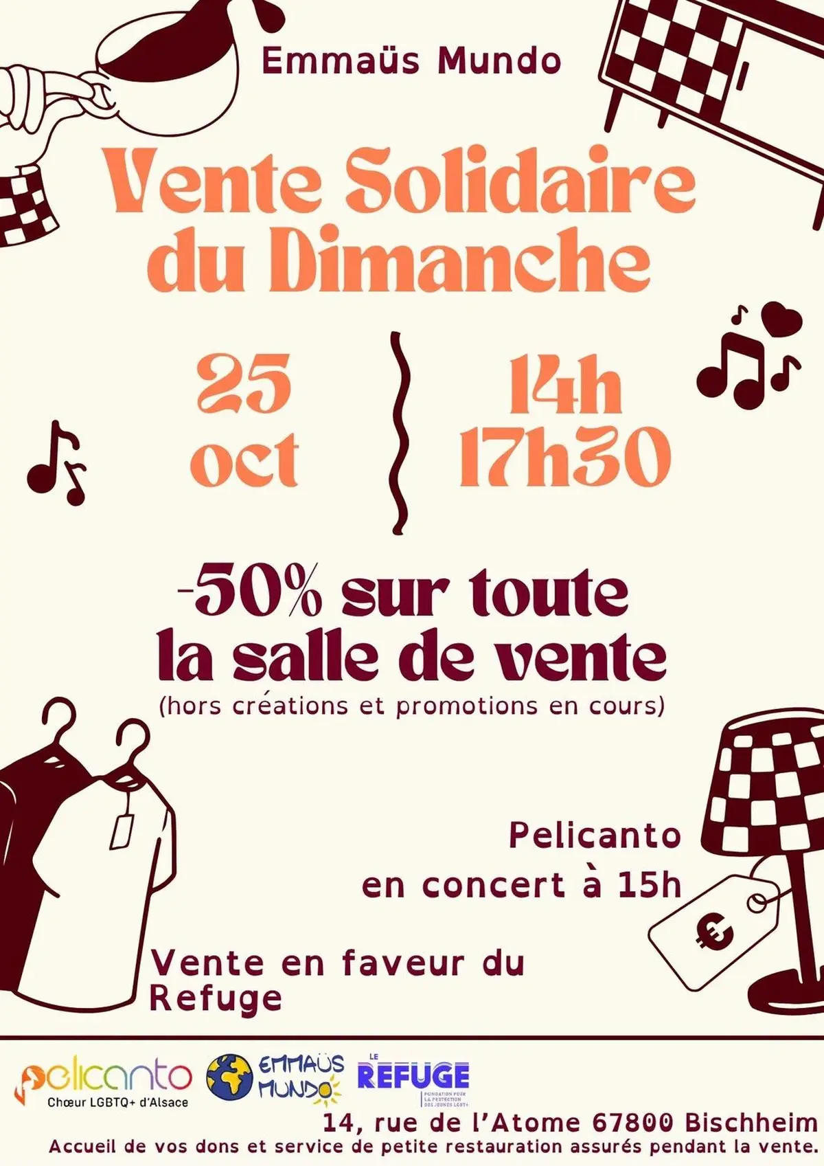 Vente Solidaire du Dimanche à Emmaüs Mundo le dimanche 25 octobre 2026