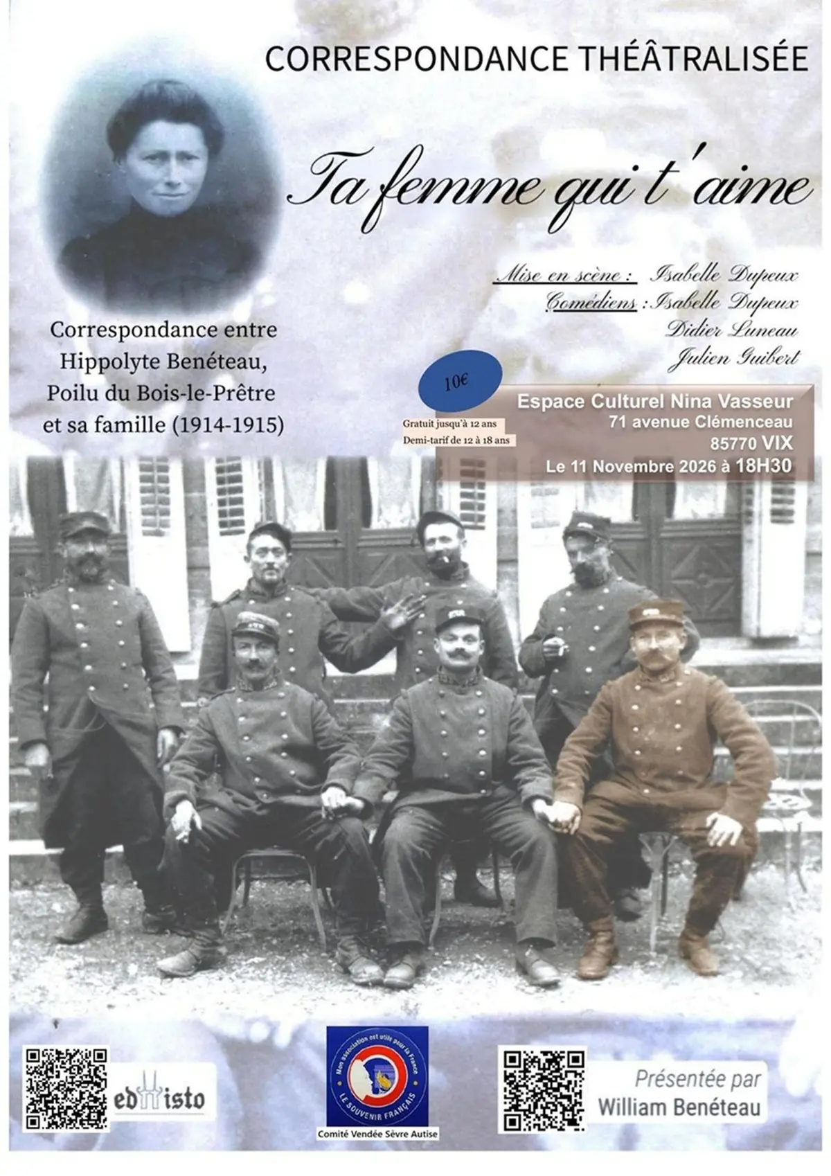 Théâtre: Ta femme qui t'aime