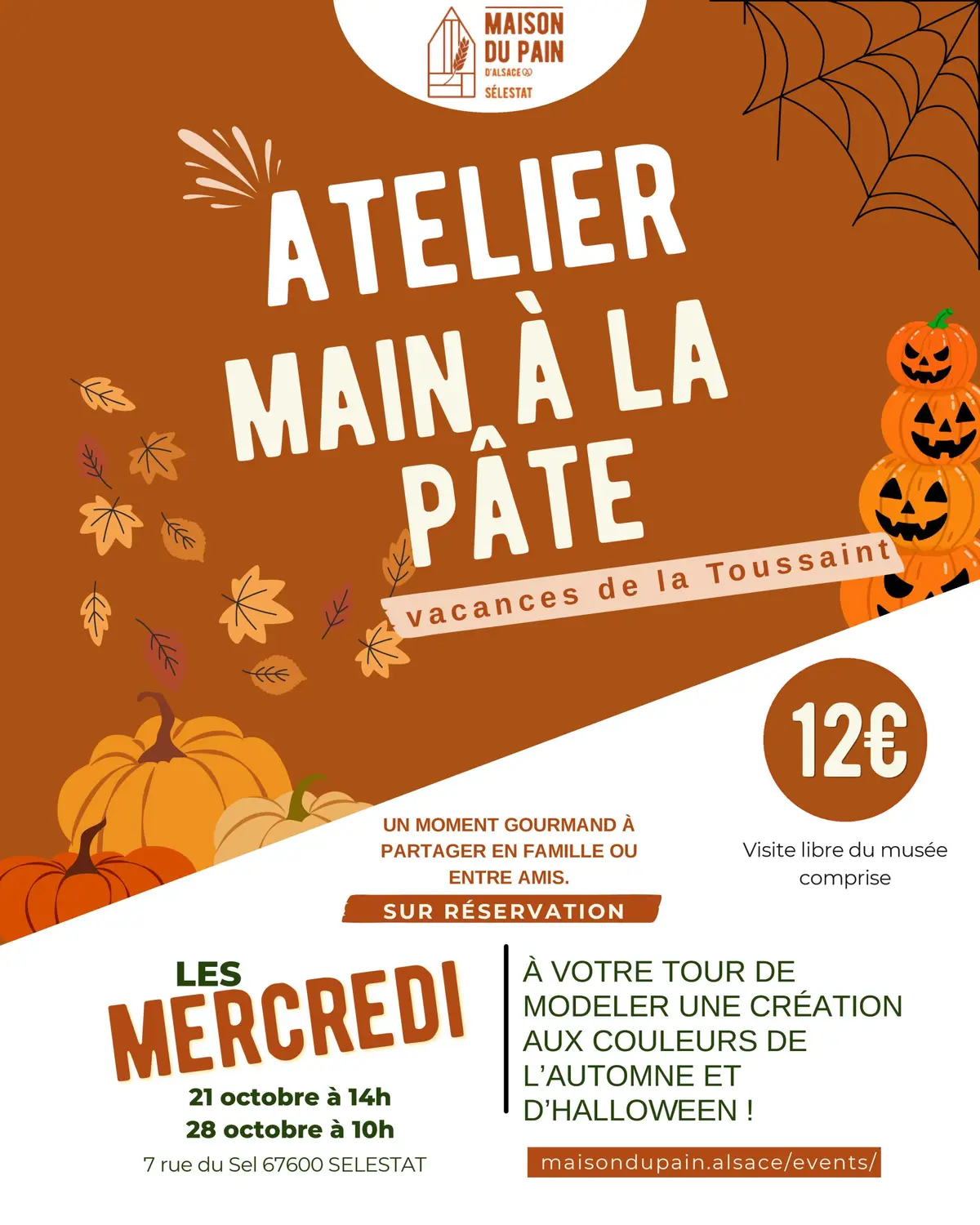 Atelier main à la pâte : vacances de la Toussaint