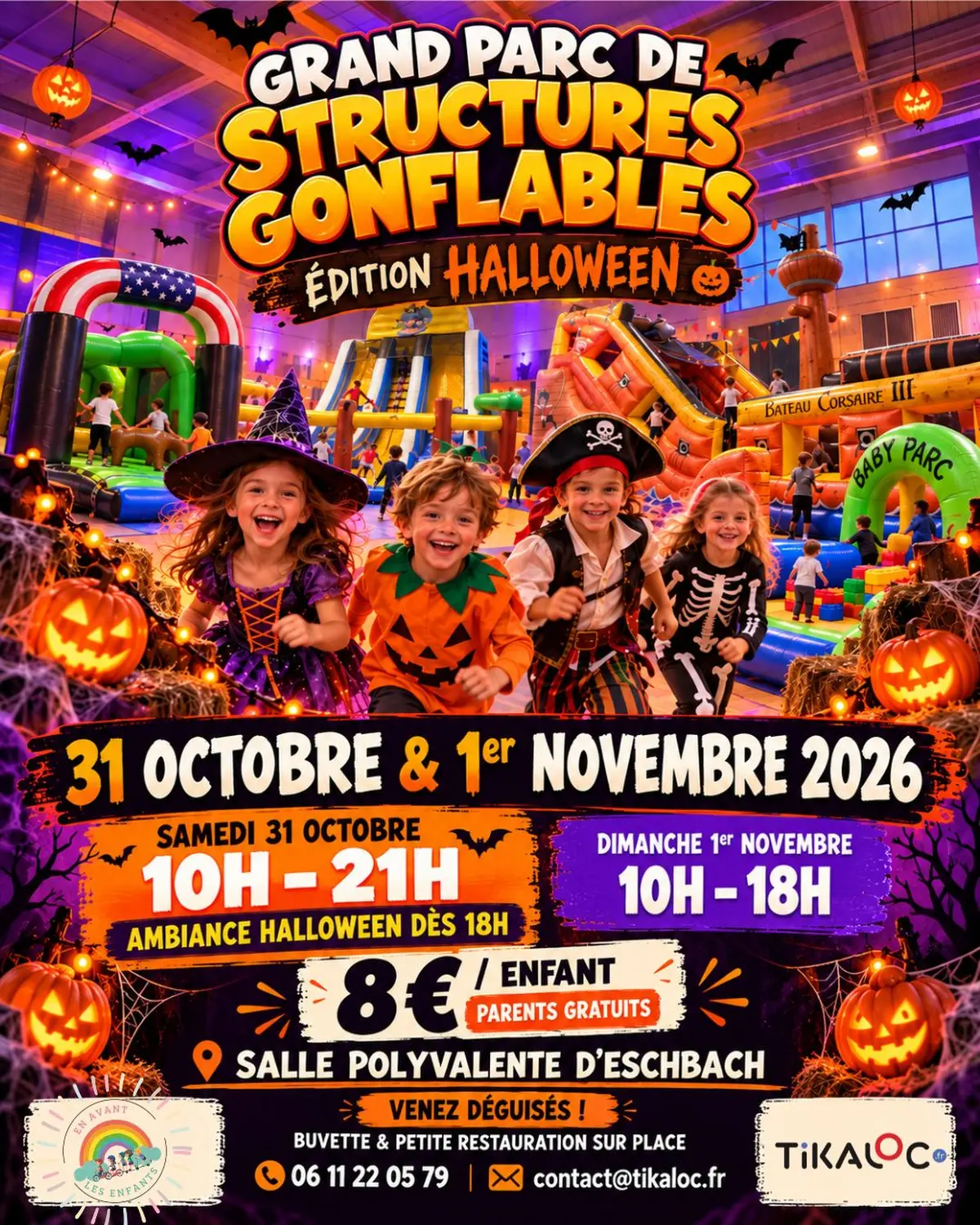Grand Parc de structures gonflables – Halloween à Eschbach