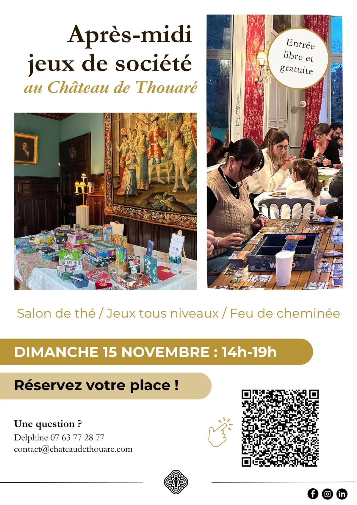 Après-midi jeux de société au Château de Thouaré
