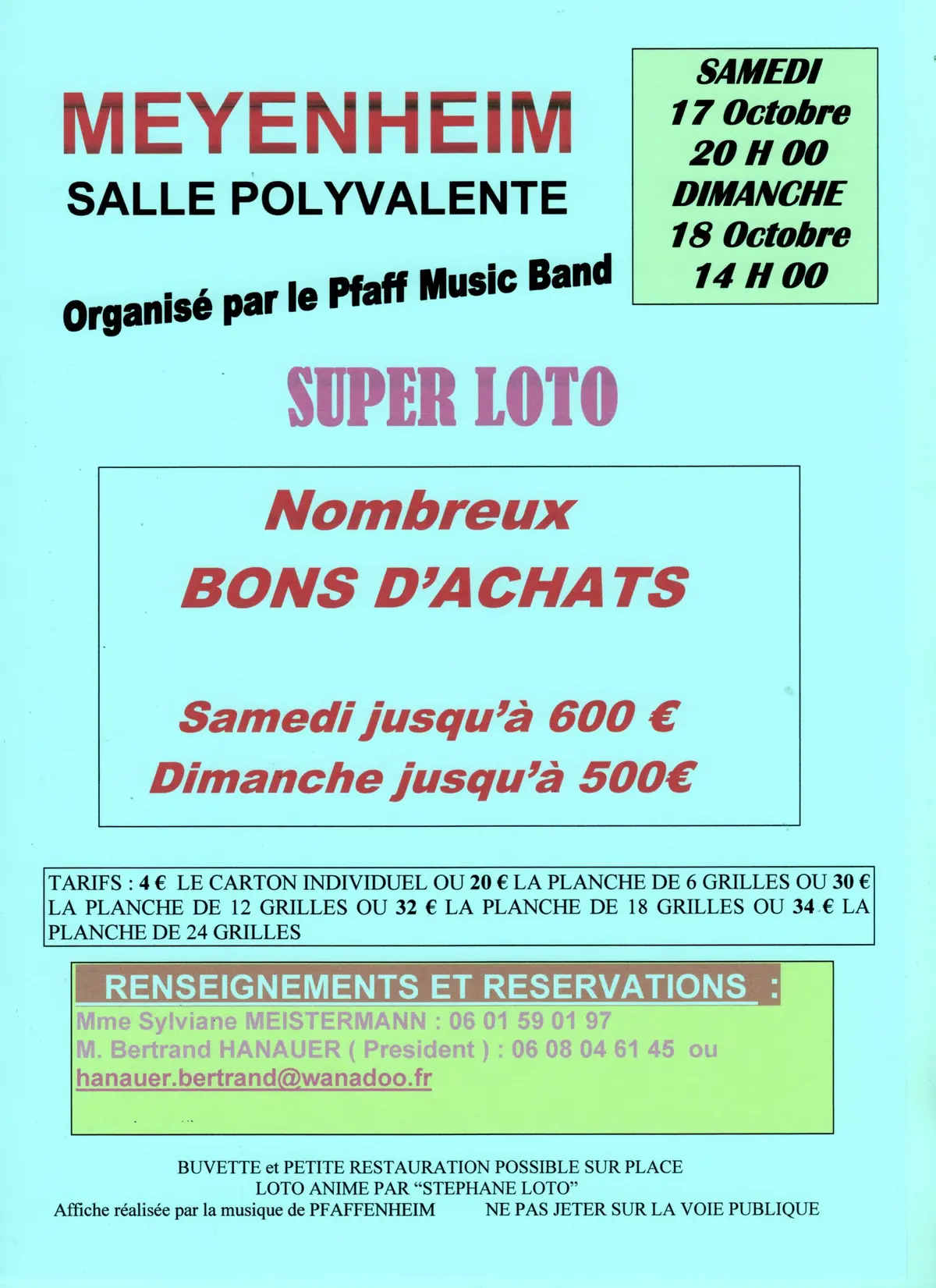 Super Loto du PFAFF music BAND