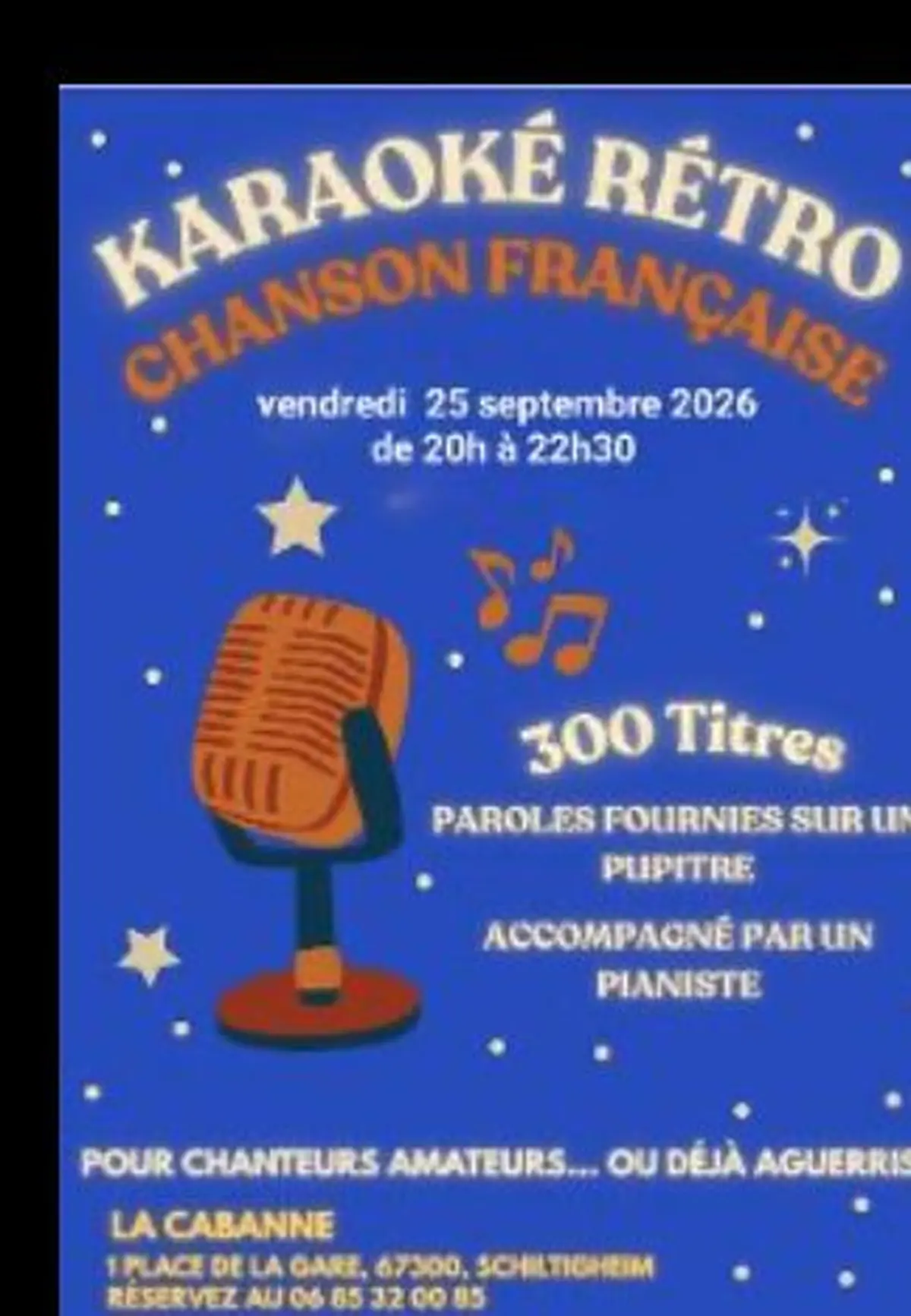 Karaoké rétro accompagné par un pianiste