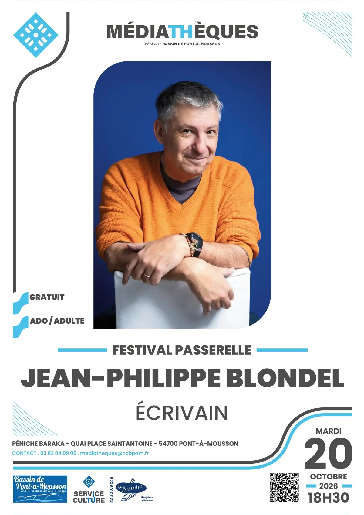Festival passerelles : rencontre avec Jean-Philippe Blondel 