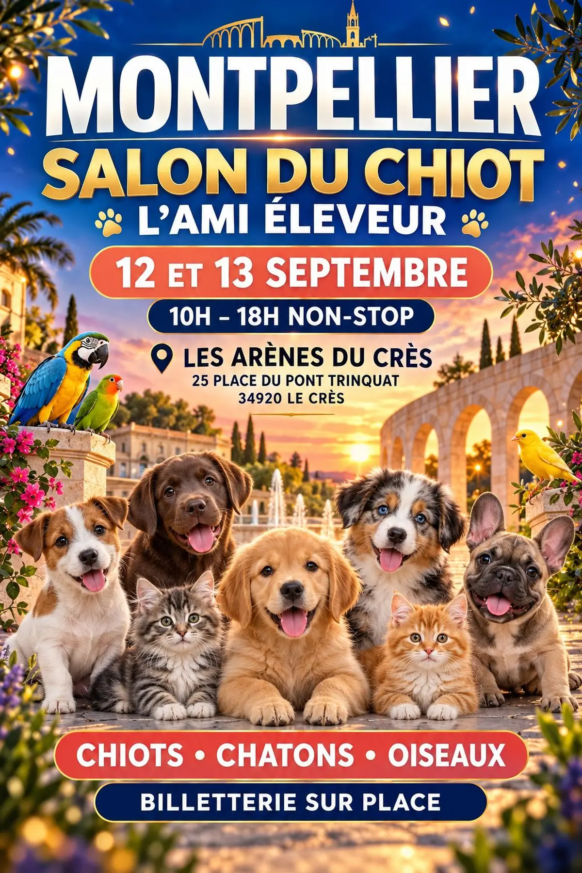 Salon du chiot , chaton et oiseaux Montpellier 
