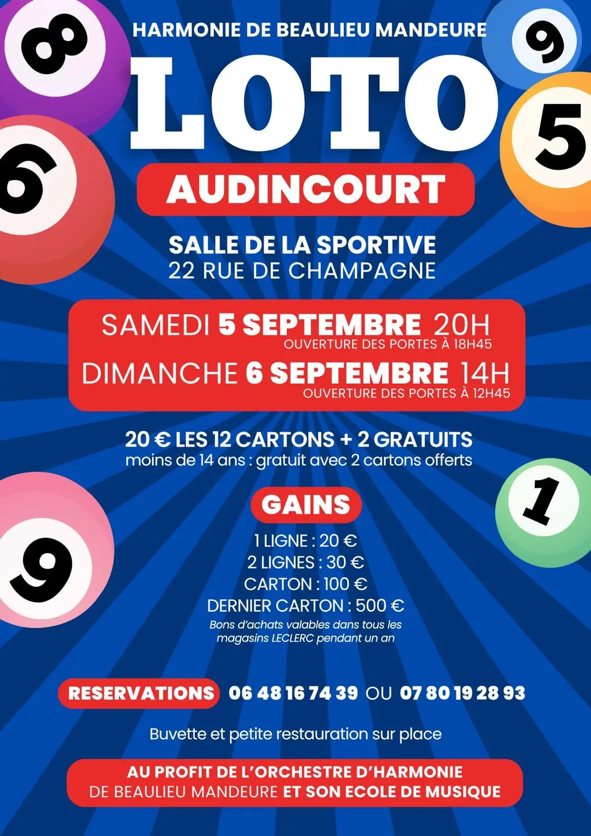 Loto de l'Harmonie de Beaulieu Mandeure 