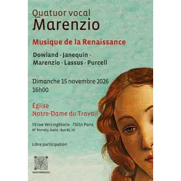Quatuor vocal Marenzio - Spécialiste de la Polyphonie Renaissance