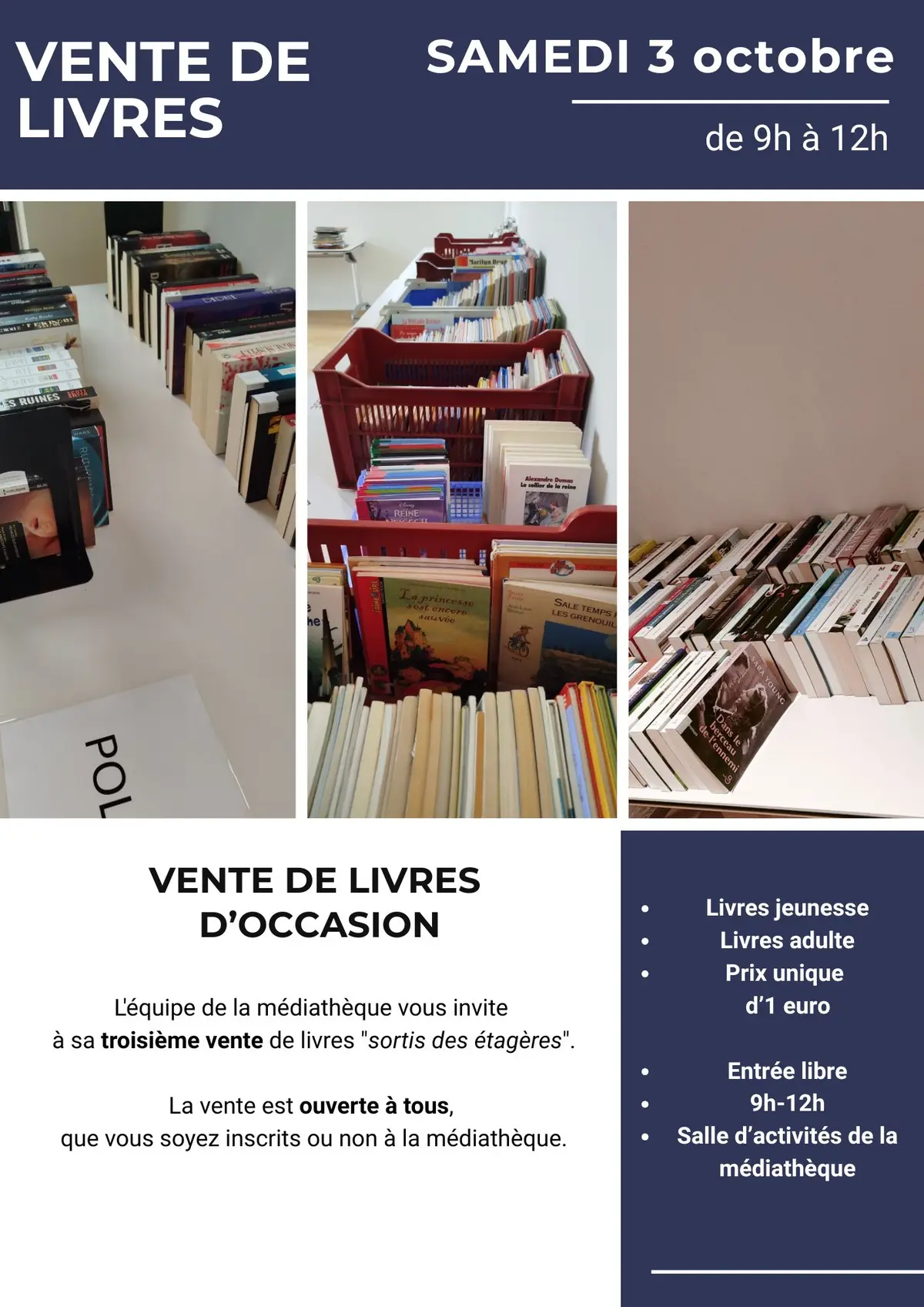 Vente de livres d'occasion