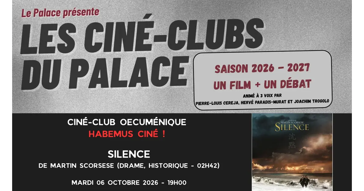 Ciné-club œcuménique - Silence, de Martin Scorsese (Drame, Historique – 02h42)