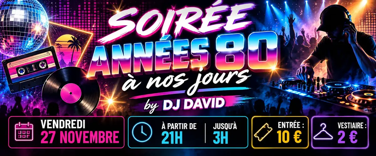 Soirée années 80 à nos jours by DJ David 