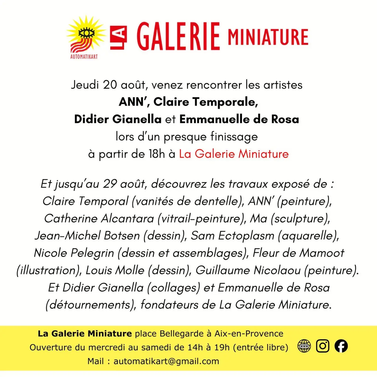 Un presque finissage