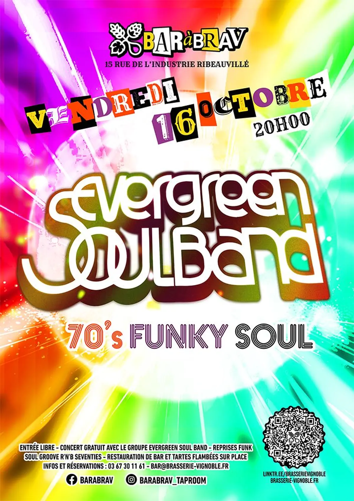 Concert Funk Soul R'N'B Groove avec Evergreen Soul Band