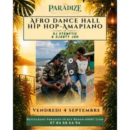Soirée dancehall, afro et hip hop au restaurant Paradize