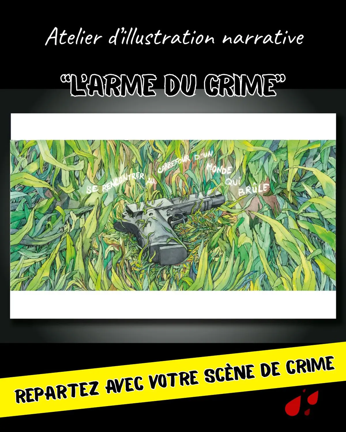 Atelier d'Illustration autour du polar L'arme du Crime