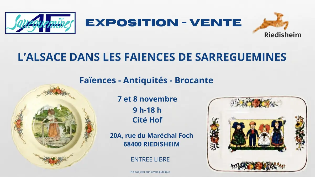 Expo-vente : L'Alsace dans les faïences de Sarreguemines