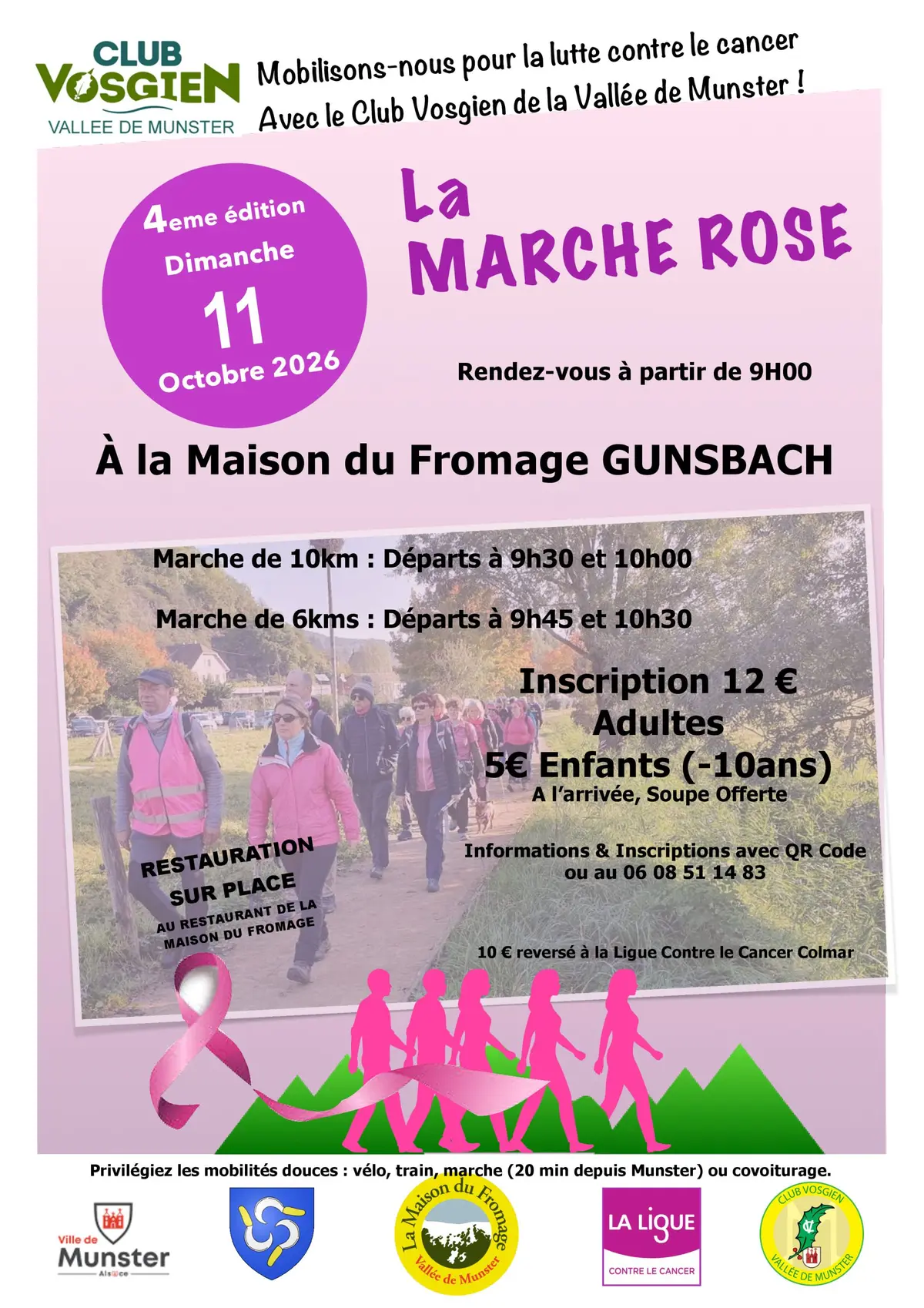 Marche rose 2026 Club Vosgien de la Vallée de Munster 4° édition 